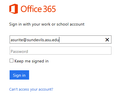Office 365 Login Page image